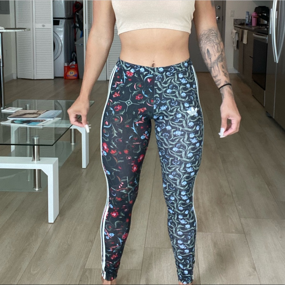 Adidas flower leggings